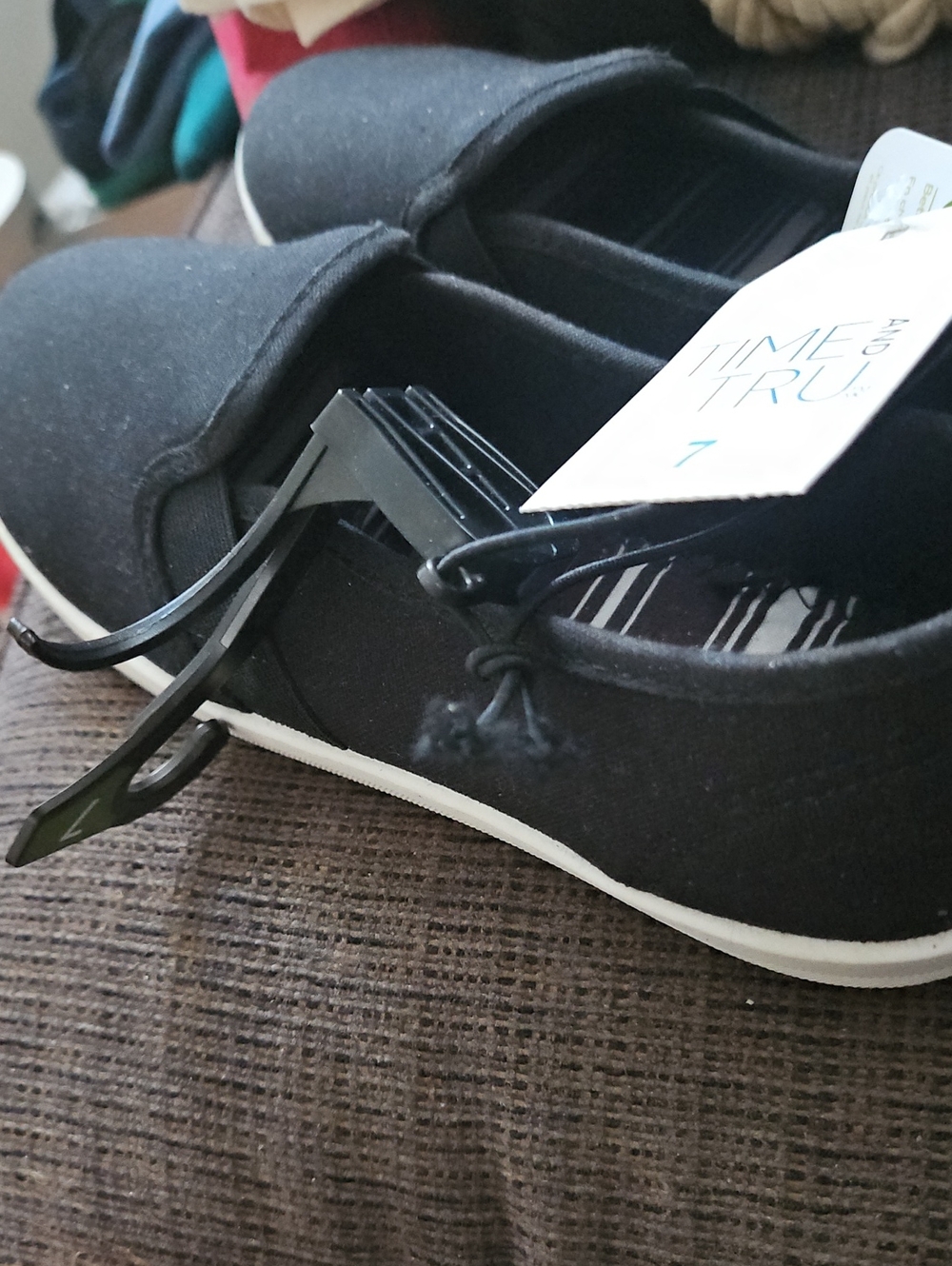 Time And Tru Black Canvas Flats Size 7
